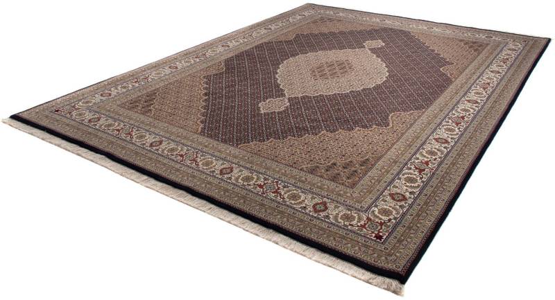 morgenland Wollteppich »Moud Medaillon Beige 274 x 200 cm«, rechteckig, Unikat mit Zertifikat von morgenland