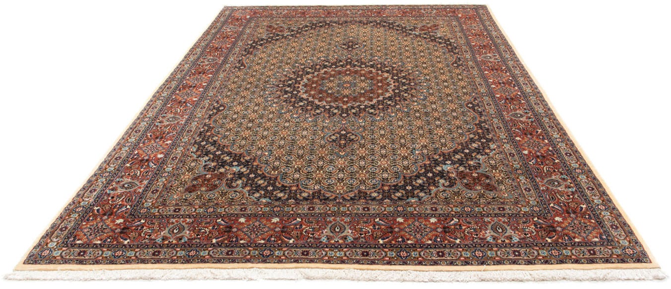 morgenland Wollteppich »Moud Medaillon Beige 300 x 198 cm«, rechteckig, Unikat mit Zertifikat von morgenland