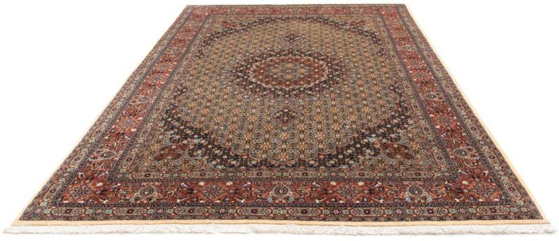 morgenland Wollteppich »Moud Medaillon Beige 300 x 198 cm«, rechteckig, 10 mm Höhe, Unikat mit Zertifikat von morgenland