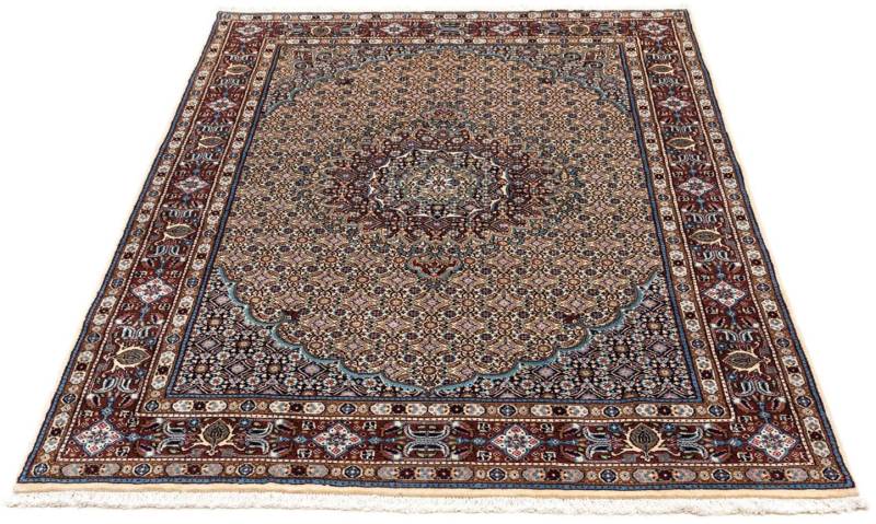 morgenland Wollteppich »Moud Medaillon Blu scuro 195 x 153 cm«, rechteckig, Unikat mit Zertifikat von morgenland