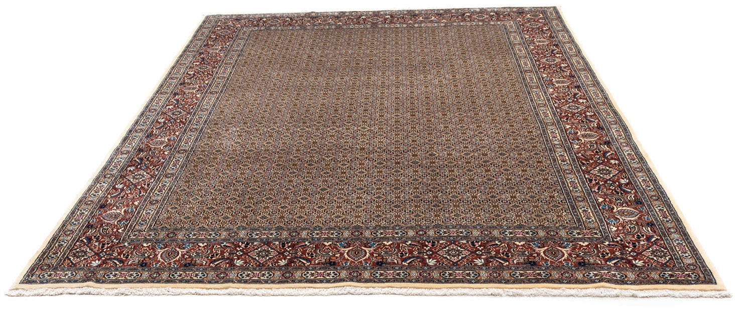 morgenland Wollteppich »Moud Stark Gemustert Beige 195 x 151 cm«, rechteckig, Unikat mit Zertifikat von morgenland