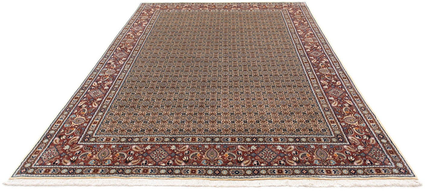 morgenland Wollteppich »Moud Stark Gemustert Beige 303 x 198 cm«, rechteckig, Unikat mit Zertifikat von morgenland