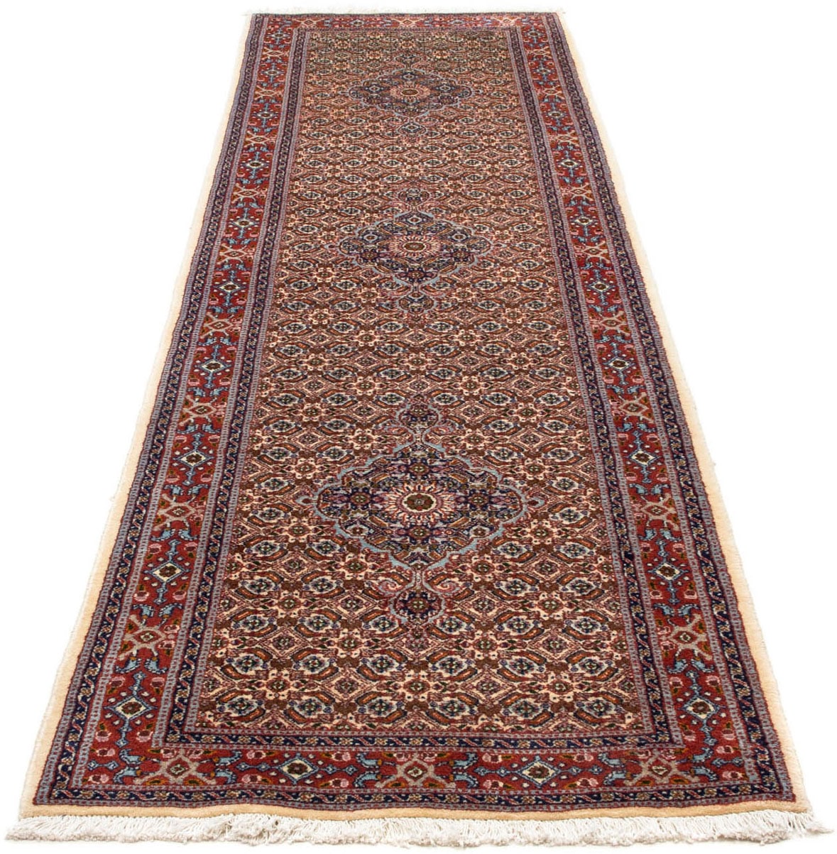 morgenland Wollteppich »Moud Stark Gemustert Beige 360 x 258 cm«, rechteckig, Unikat mit Zertifikat von morgenland