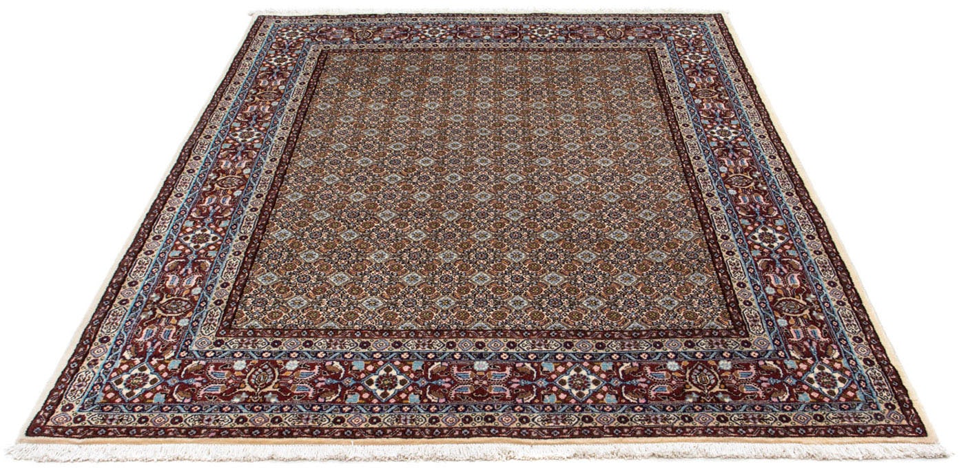 morgenland Wollteppich »Moud Stark Gemustert Rosso scuro 205 x 145 cm«, rechteckig, Unikat mit Zertifikat von morgenland