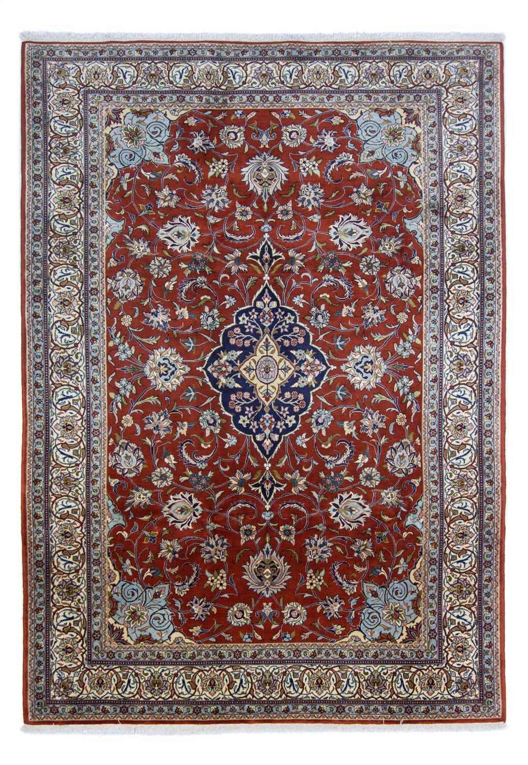 morgenland Wollteppich »Nain 6la Medaillon Ruggine 298 x 206 cm«, rechteckig, Unikat mit Zertifikat von morgenland