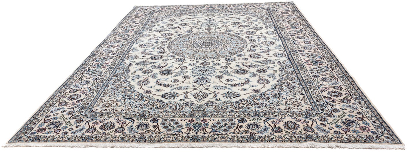 morgenland Wollteppich »Nain 9la Medaillon Argento 348 x 250 cm«, rechteckig, Unikat mit Zertifikat von morgenland