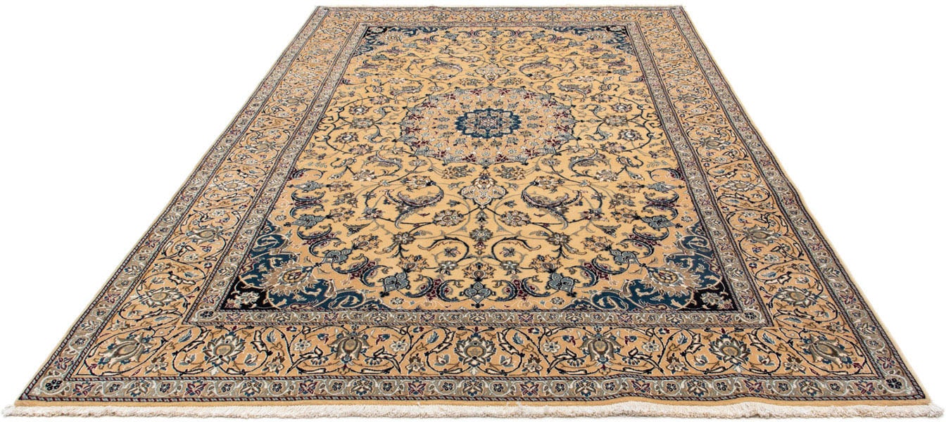 morgenland Wollteppich »Nain 9la Medaillon Beige 296 x 197 cm«, rechteckig, Unikat mit Zertifikat von morgenland