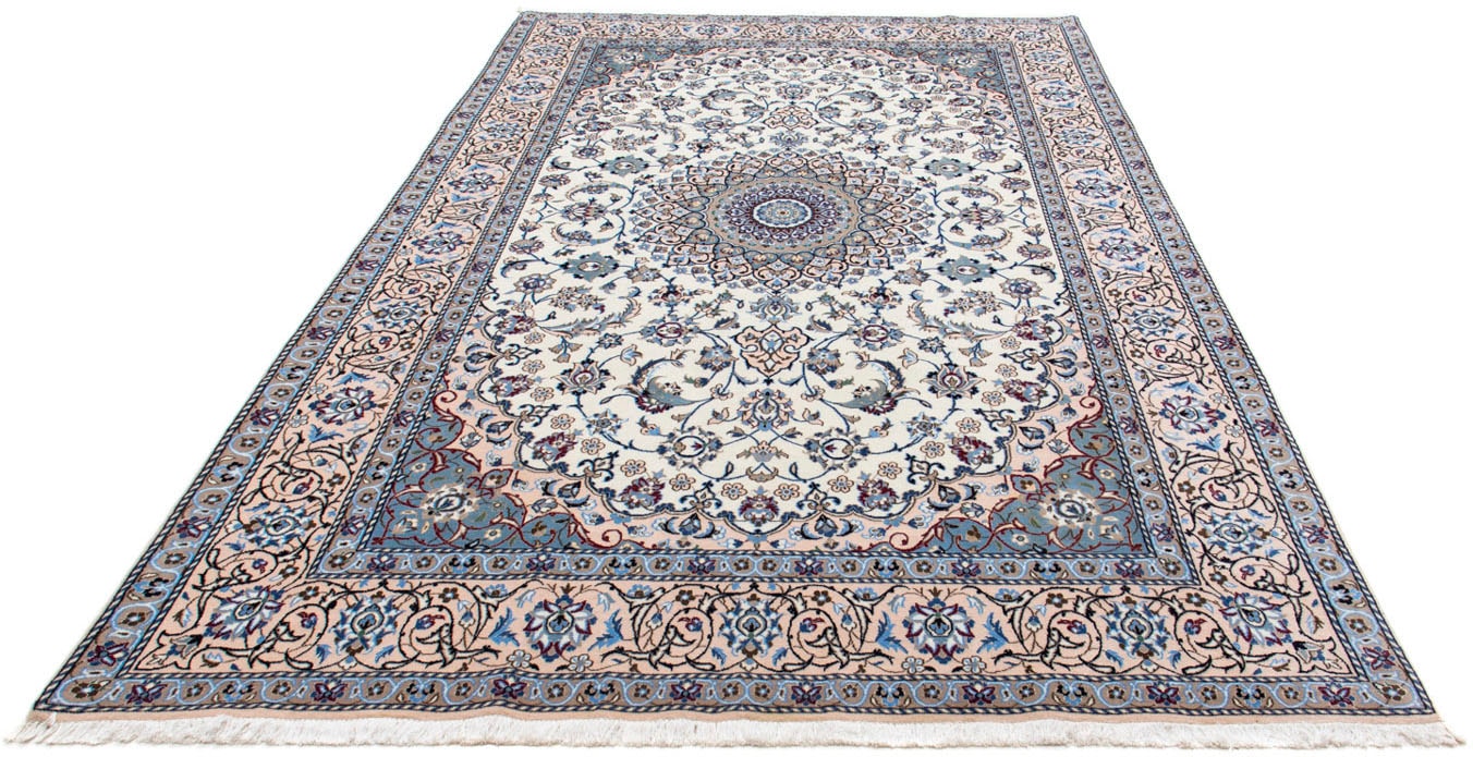 morgenland Wollteppich »Nain 9la Medaillon Beige 305 x 192 cm«, rechteckig, Unikat mit Zertifikat von morgenland