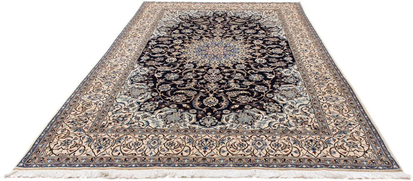 morgenland Wollteppich »Nain 9la Medaillon Nero 290 x 204 cm«, rechteckig, Unikat mit Zertifikat von morgenland