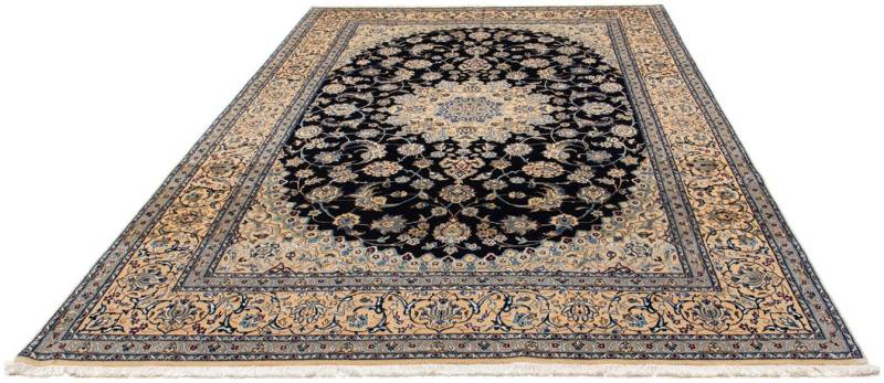 morgenland Wollteppich »Nain 9la Medaillon Nero 300 x 205 cm«, rechteckig, Unikat mit Zertifikat von morgenland