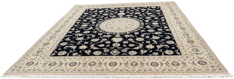 morgenland Wollteppich »Nain 9la Medaillon Nero 300 x 247 cm«, rechteckig, Unikat mit Zertifikat von morgenland