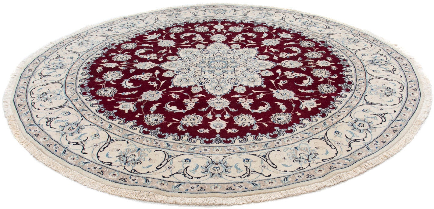 morgenland Wollteppich »Nain - 9la Medaillon Rosso scuro 250 x 250 cm«, rechteckig, Unikat mit Zertifikat von morgenland