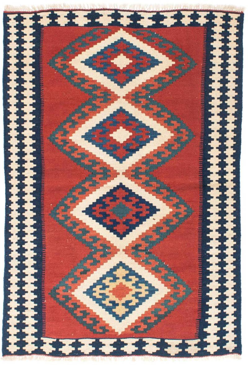 morgenland Wollteppich »Nain Medaillon Blu scuro 94 x 58 cm«, rechteckig, 10 mm Höhe, Handgeknüpft von morgenland