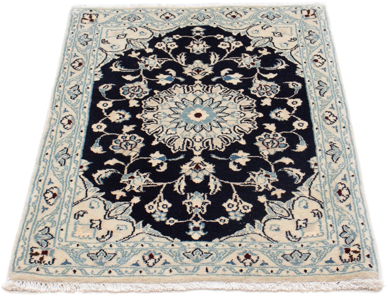 morgenland Wollteppich »Nain Medaillon Marrone chiaro 338 x 252 cm«, rechteckig, Unikat mit Zertifikat von morgenland