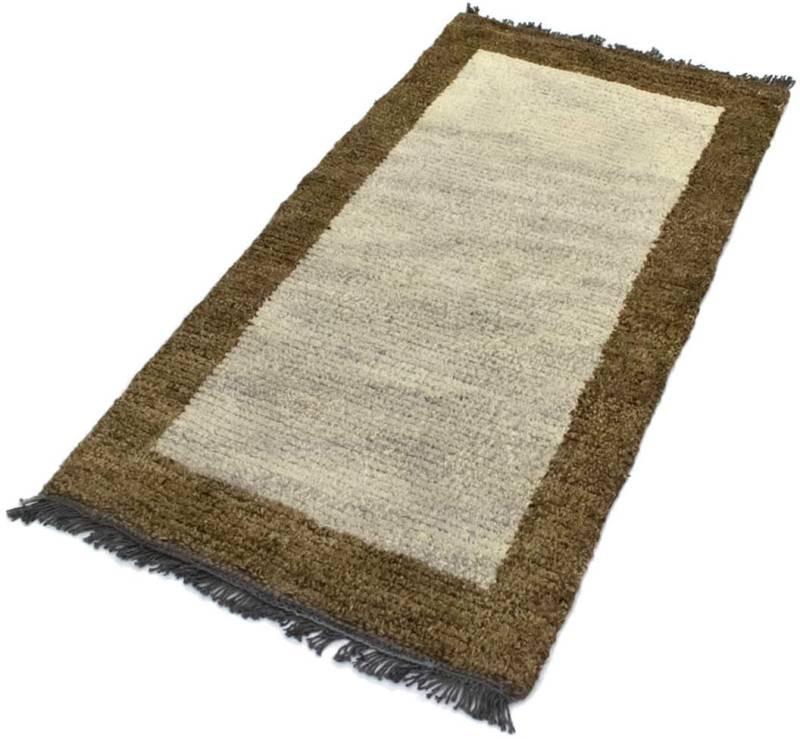 morgenland Wollteppich »Nepal Teppich handgeknüpft beige«, rechteckig, 18 mm Höhe, handgeknüpft von morgenland