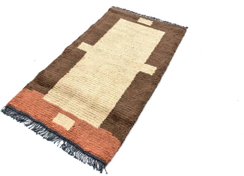 morgenland Wollteppich »Nepal Teppich handgeknüpft beige«, rechteckig, 18 mm Höhe, handgeknüpft von morgenland