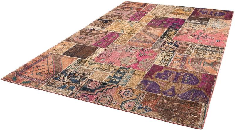 morgenland Wollteppich »Patchwork Patchwork 234 x 164 cm«, rechteckig, 8 mm Höhe, Handgeknüpft von morgenland