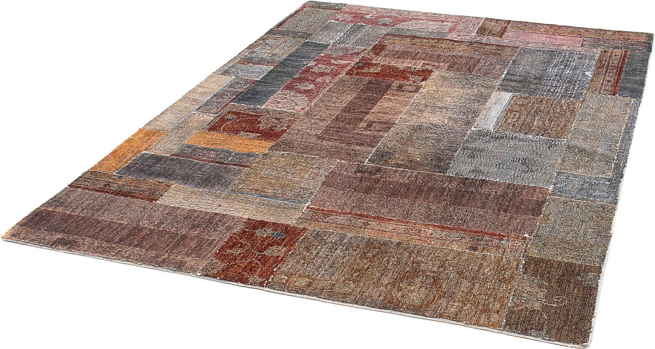 morgenland Wollteppich »Patchwork Patchwork 272 x 181 cm«, rechteckig, Handgeknüpft von morgenland