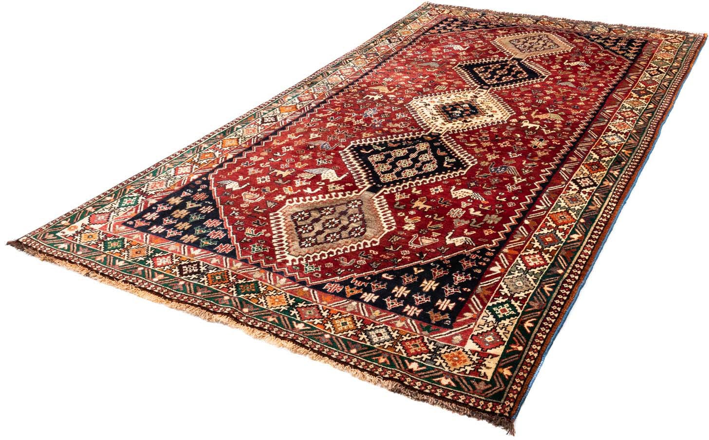 morgenland Wollteppich »Shiraz Medaillon 258 x 163 cm«, rechteckig, Unikat mit Zertifikat von morgenland