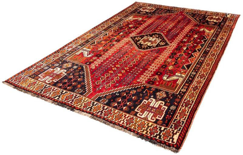 morgenland Wollteppich »Shiraz Medaillon 258 x 165 cm«, rechteckig, 1 mm Höhe, Unikat mit Zertifikat von morgenland