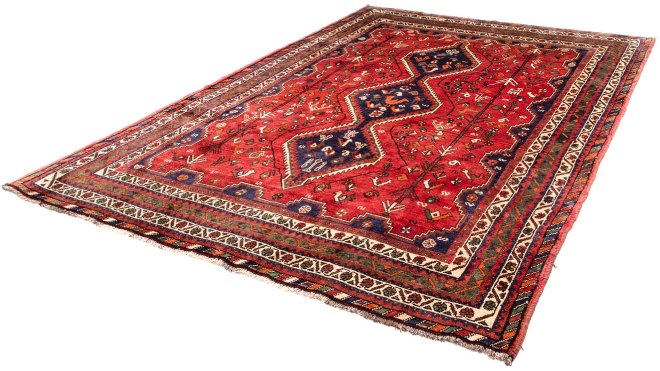 morgenland Wollteppich »Shiraz Medaillon Rosso 290 x 208 cm«, rechteckig, Unikat mit Zertifikat von morgenland