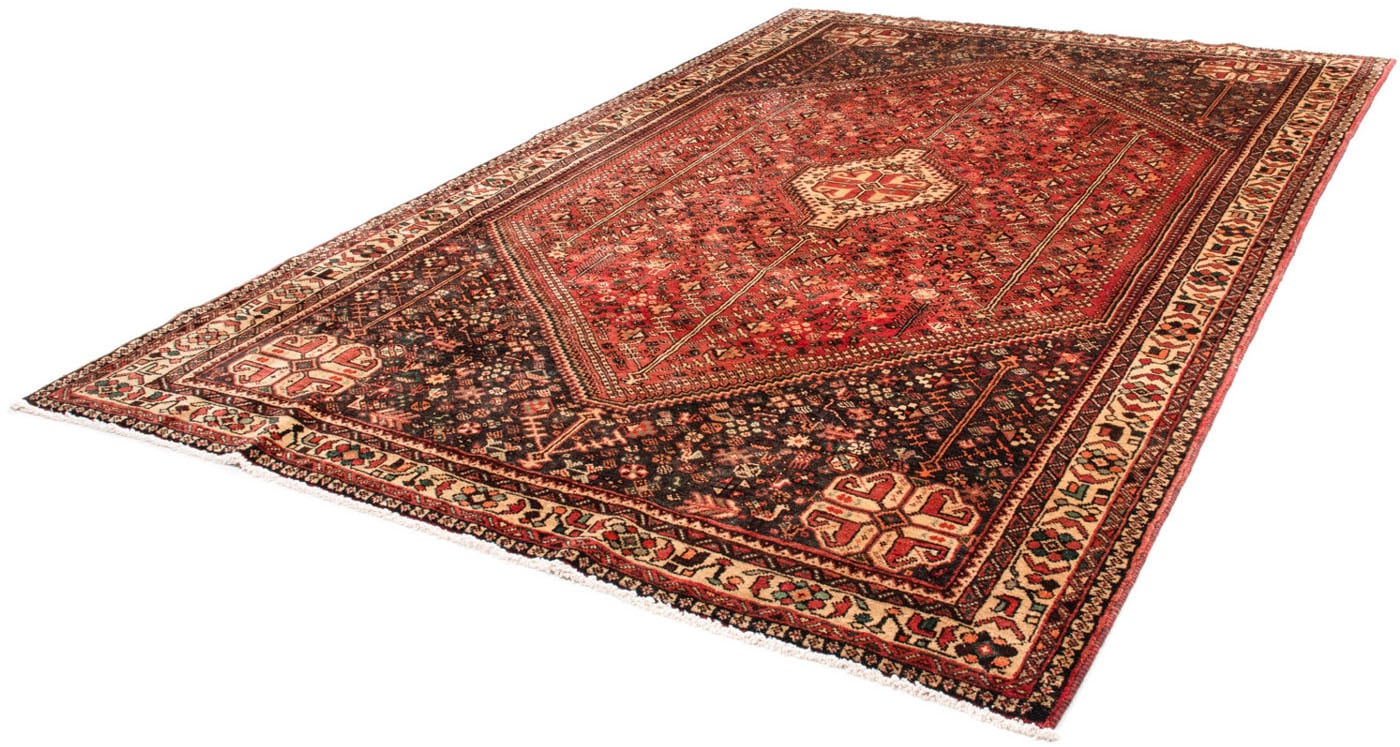 morgenland Wollteppich »Shiraz Medaillon Rosso 300 x 211 cm«, rechteckig, 10 mm Höhe, Unikat mit Zertifikat von morgenland