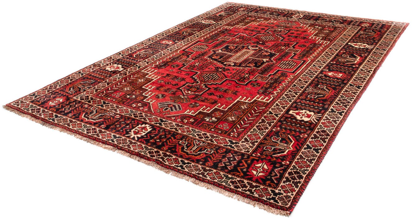 morgenland Wollteppich »Shiraz Medaillon Rosso chiaro 288 x 210 cm«, rechteckig, 10 mm Höhe, Unikat mit Zertifikat von morgenland