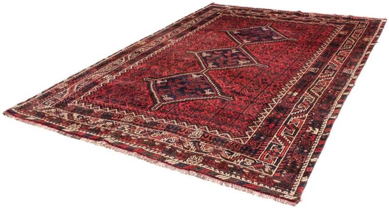 morgenland Wollteppich »Shiraz Medaillon Rosso chiaro 290 x 210 cm«, rechteckig, 10 mm Höhe, Unikat mit Zertifikat von morgenland