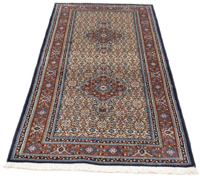 morgenland Wollteppich »Täbriz - 40 Raj Stark Gemustert Blu scuro 300 x 198 cm«, rechteckig, 8 mm Höhe, Unikat mit Zertifikat von morgenland