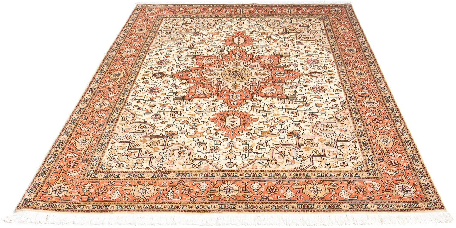 morgenland Wollteppich »Täbriz - 50 Raj Medaillon 206 x 151 cm«, rechteckig, Unikat mit Zertifikat von morgenland