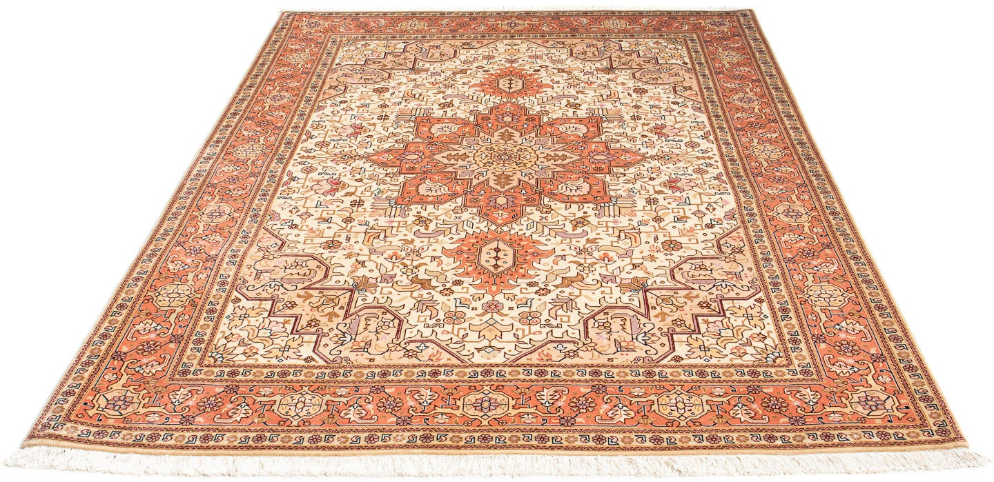 morgenland Wollteppich »Täbriz - 50 Raj Medaillon 214 x 151 cm«, rechteckig, Unikat mit Zertifikat von morgenland