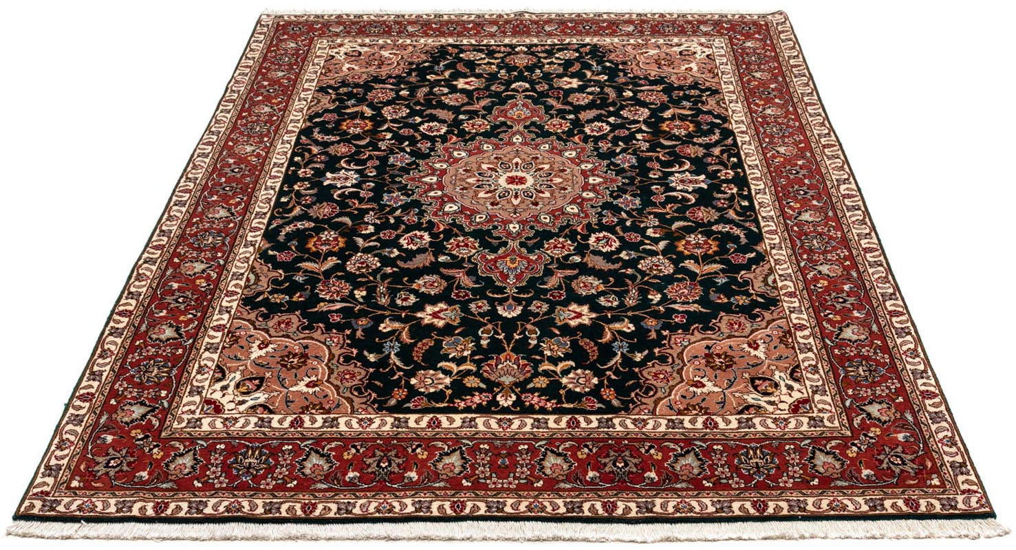 morgenland Wollteppich »Täbriz - 50 Raj Medaillon Blu scuro 288 x 198 cm«, rechteckig, Unikat mit Zertifikat von morgenland