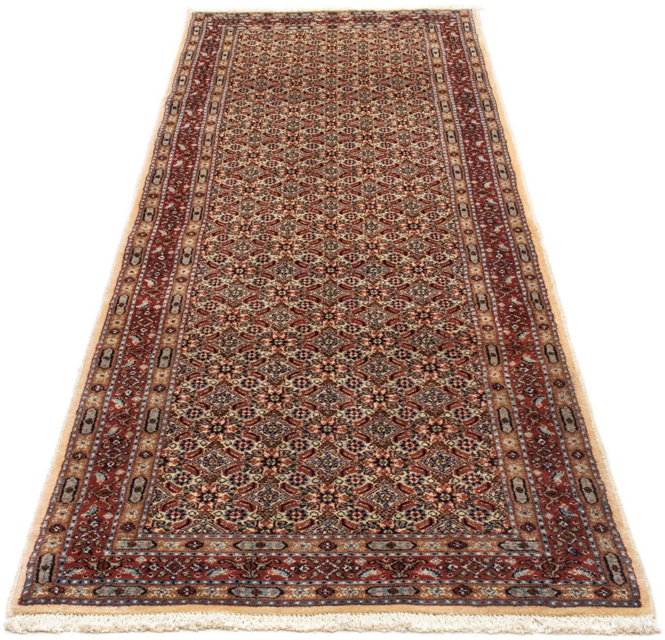 morgenland Wollteppich »Täbriz Blumenmuster Beige 300 x 192 cm«, rechteckig, Unikat mit Zertifikat von morgenland