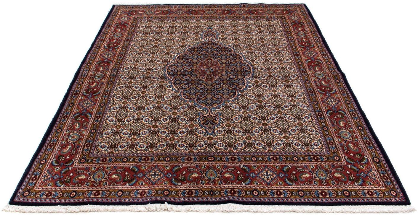 morgenland Wollteppich »Täbriz Medaillon Blu scuro 346 x 247 cm«, rechteckig, Unikat mit Zertifikat von morgenland