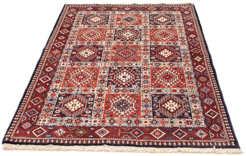 morgenland Wollteppich »Yalameh Medaillon Blu scuro 151 x 101 cm«, rechteckig, Handgeknüpft von morgenland