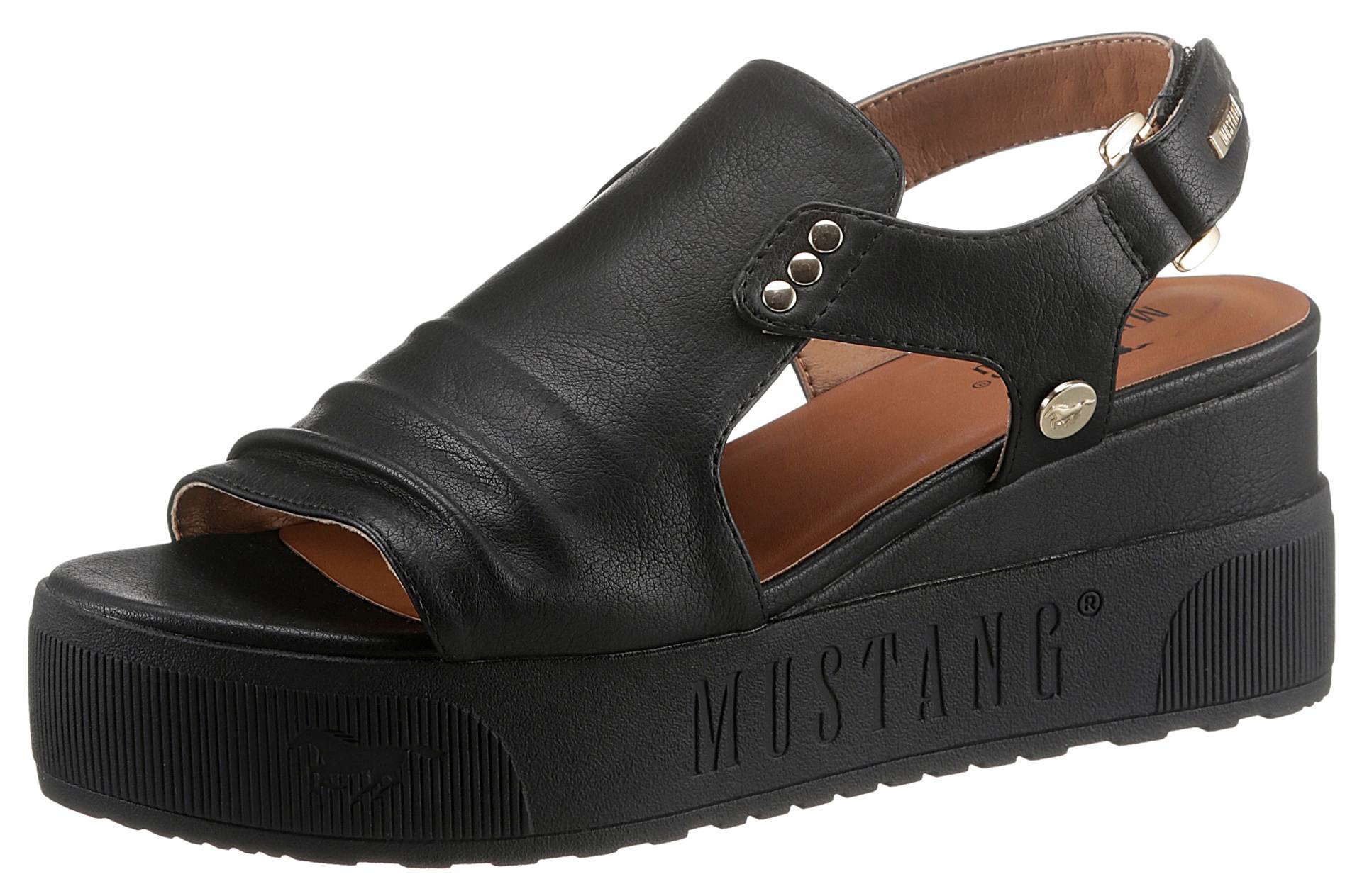Mustang Shoes Keilsandalette, Sommerschuh, Sandale, Keilabsatz, mit Klettriemchen Mustang Shoes Keilsandalette, Sommerschuh, Sandale, Keilabsatz, mit Klettriemchen von mustang shoes