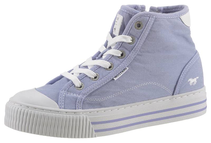 Mustang Shoes Plateausneaker, Schnürschuh, Freizeitschuh, High Top-Sneaker mit Reissverschluss von mustang shoes