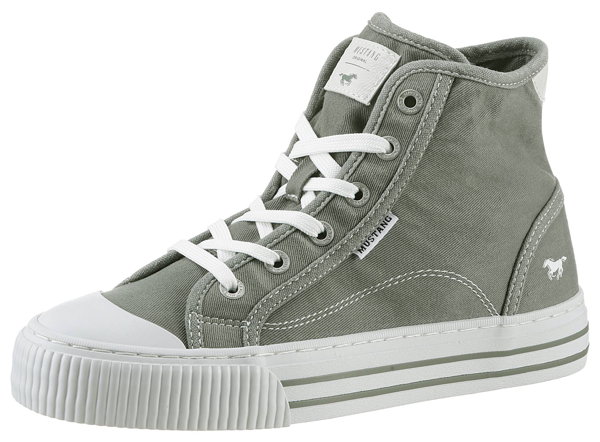 Mustang Shoes Plateausneaker, Schnürschuh, Freizeitschuh, High Top-Sneaker mit Reissverschluss von mustang shoes