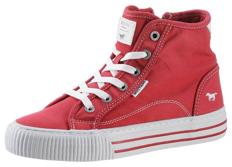 Mustang Shoes Schnürboots »High-Top-Sneaker, Freizeitschuh,«, Plateau, High Top-Sneaker, Freizeitschuh mit Innenreissverschluss von mustang shoes