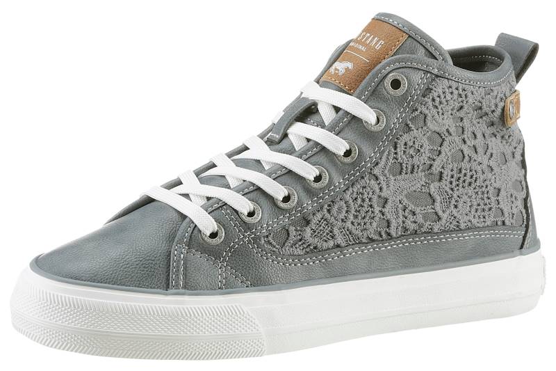 Mustang Shoes Schnürboots, High Top-Sneaker, Freizeitschuh mit stylischem Textileinsatz Mustang Shoes Schnürboots, High Top-Sneaker, Freizeitschuh mit stylischem Textileinsatz von mustang shoes