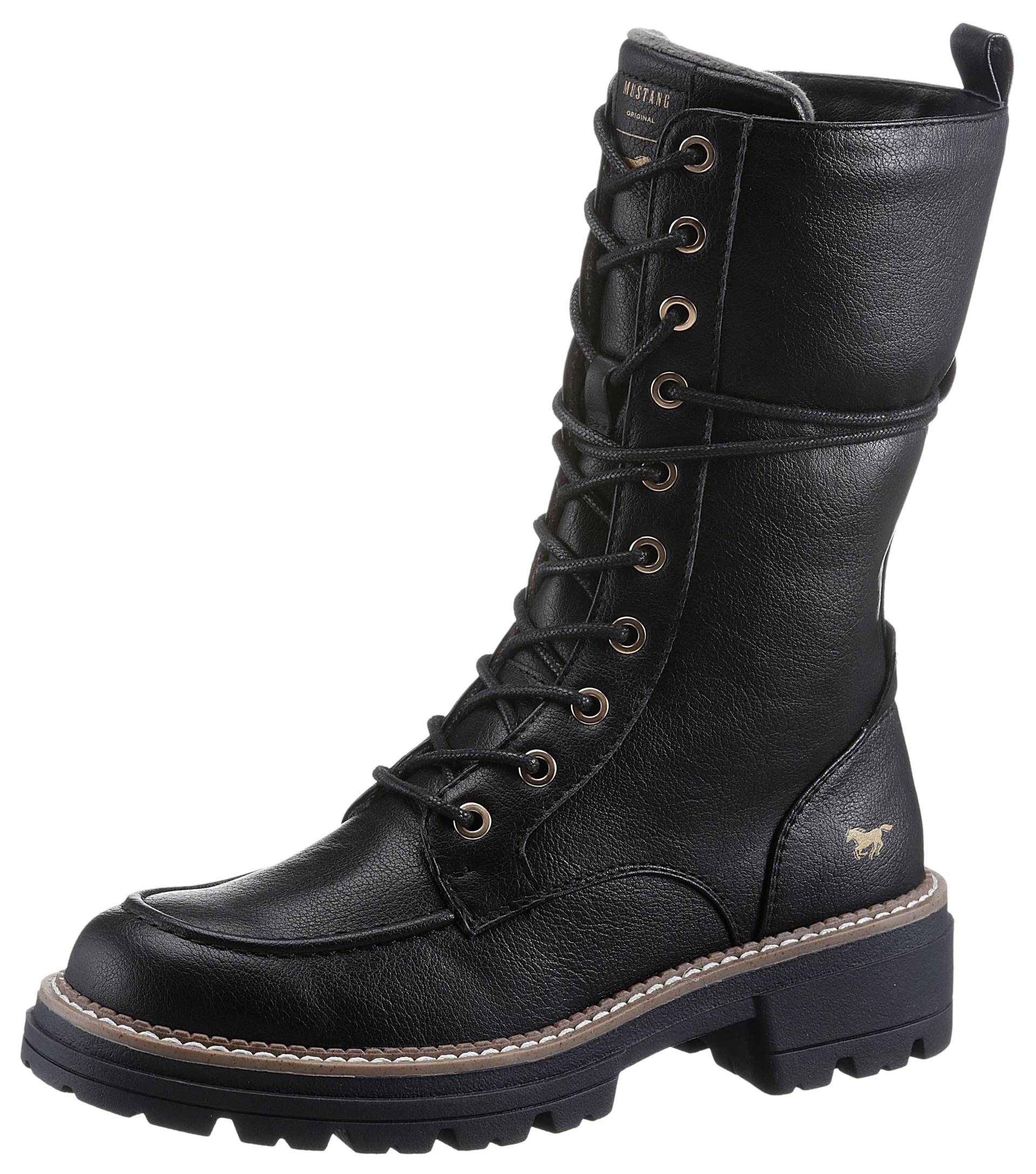 Mustang Shoes Schnürstiefelette, Reissverschluss-Boots, Schnürboots, Kurz-Stiefel mit Blockabsatz Mustang Shoes Schnürstiefelette, Reissverschluss-Boots, Schnürboots, Kurz-Stiefel mit Blockabsatz von mustang shoes