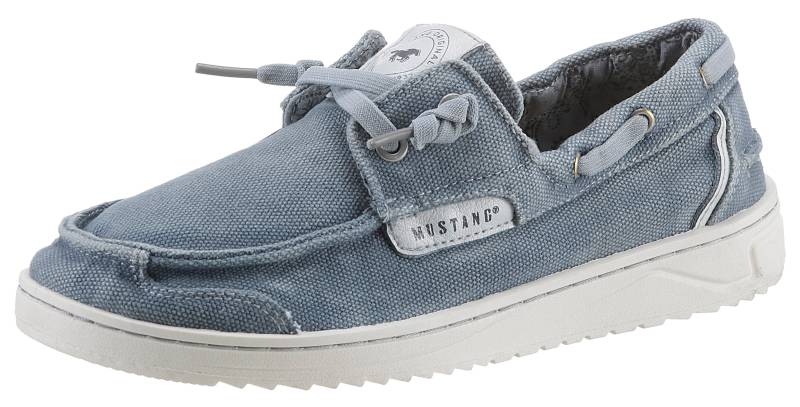 Mustang Shoes Slipper, Casual Slipper, Schlupfschuh, Loafer mit Gummizug als Schnürung von mustang shoes