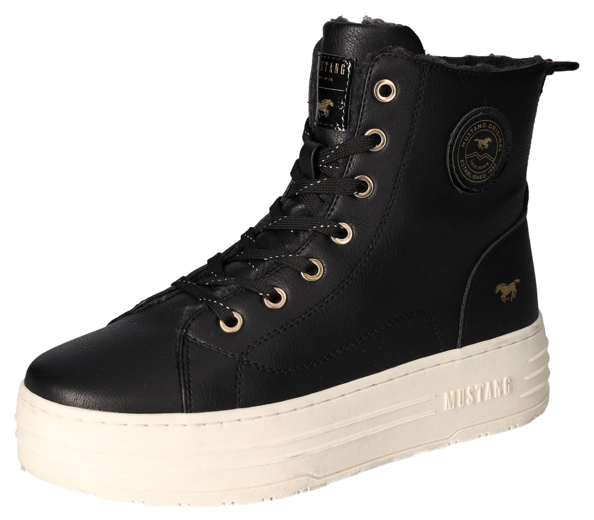 Mustang Shoes Winterboots, Plateauboots, Stiefelette, High top Sneaker mit Innenreissverschluss von mustang shoes