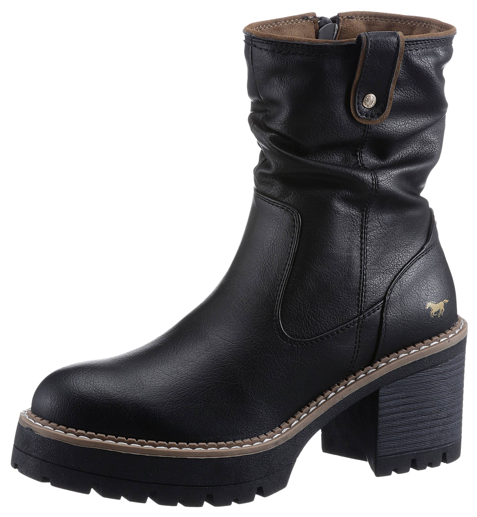 Mustang Shoes Winterstiefelette, mit Raffungen am Schaft von mustang shoes