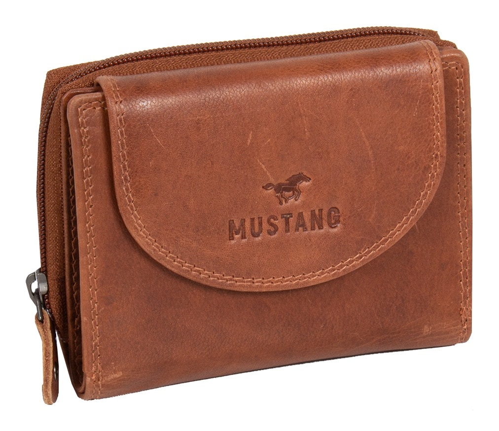 MUSTANG Geldbörse »Udine leather wallet top opening«, im praktischen Format MUSTANG Geldbörse »Udine leather wallet top opening«, im praktischen Format von mustang