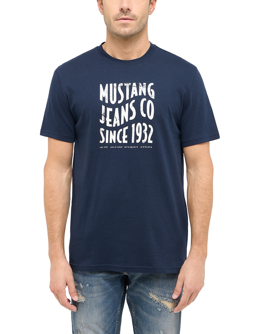 MUSTANG Kurzarmshirt »Style Austin«, mit Logo-Print MUSTANG Kurzarmshirt »Style Austin«, mit Logo-Print von mustang