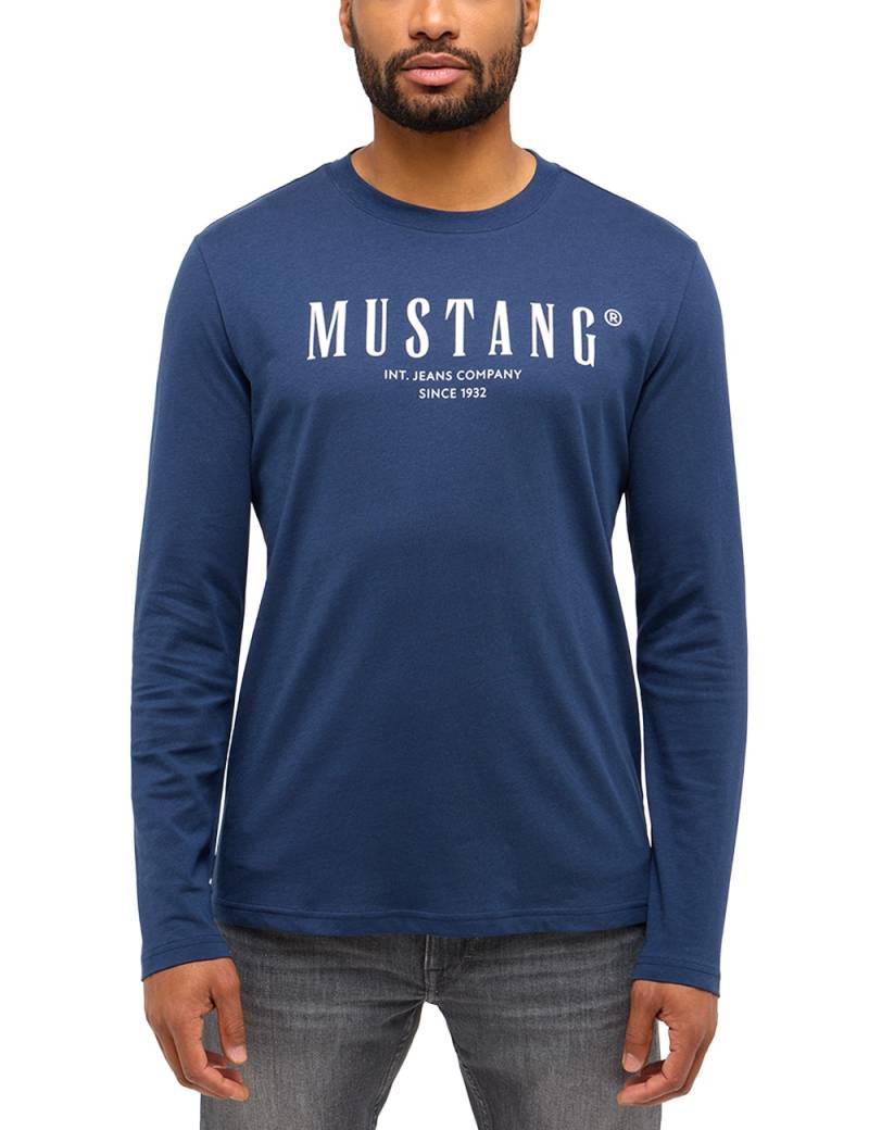 MUSTANG Langarmshirt »Style Asheville«, mit Logo-Print auf der Brust von mustang