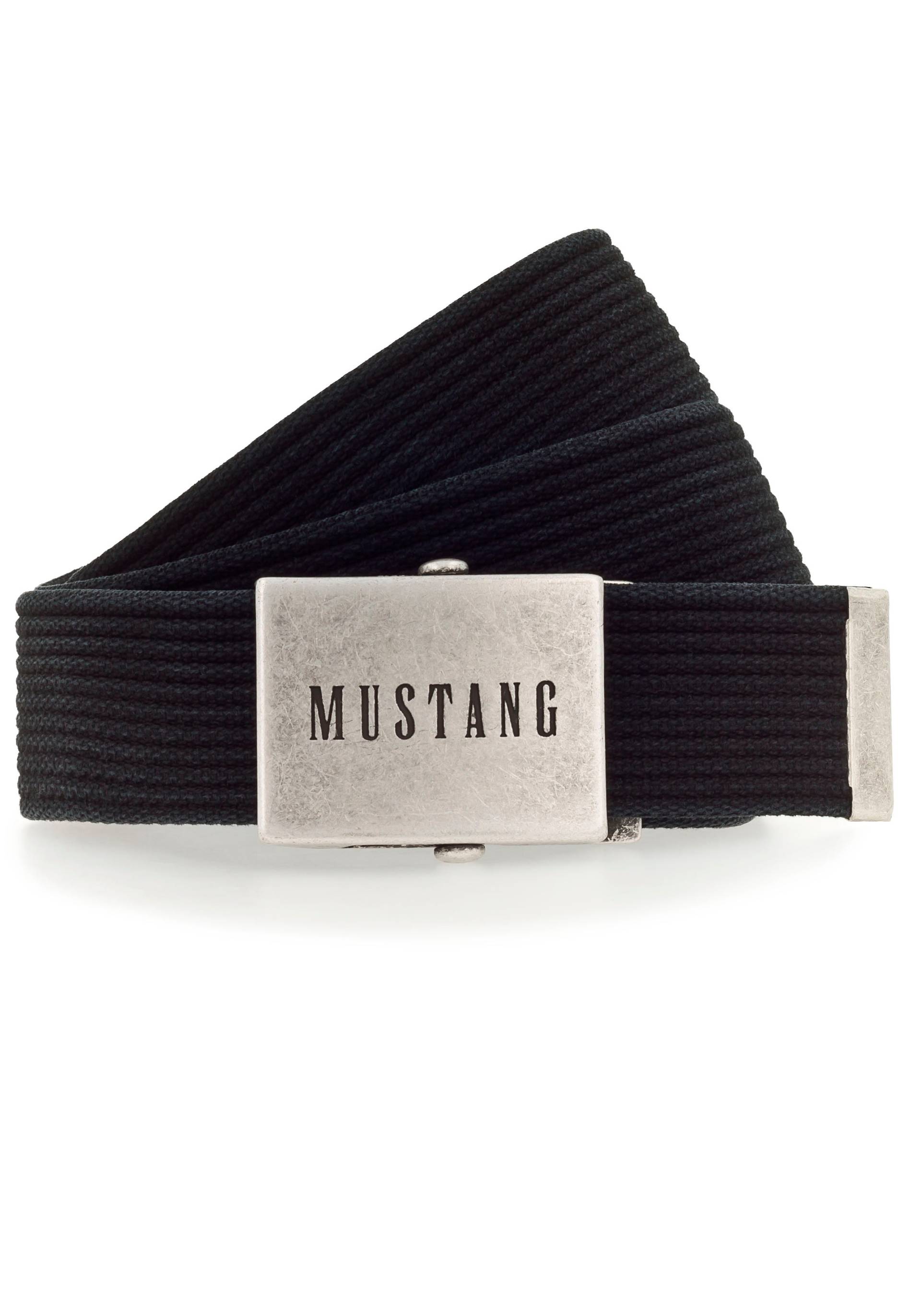 MUSTANG Stoffgürtel, mit gewaschenem Rillenband MUSTANG Stoffgürtel, mit gewaschenem Rillenband von mustang