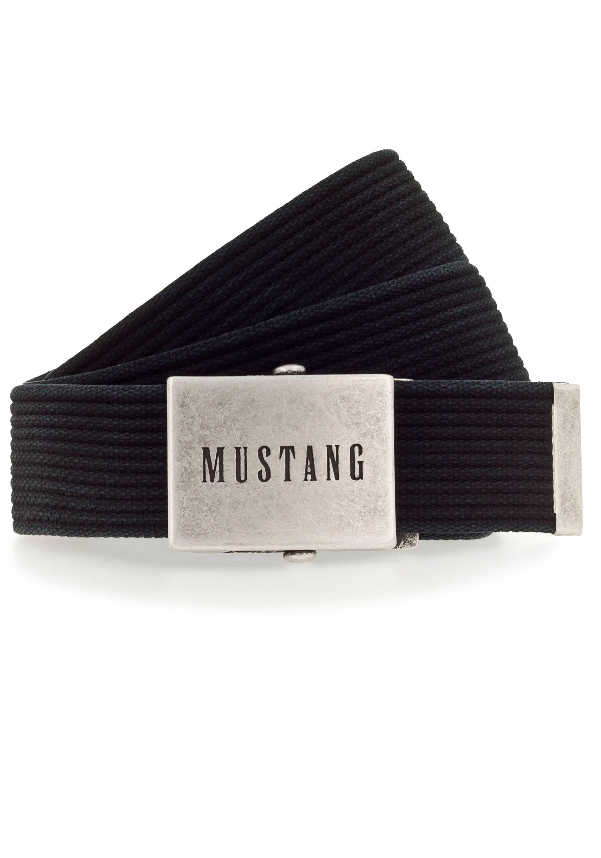 MUSTANG Stoffgürtel, mit gewaschenem Rillenband von mustang