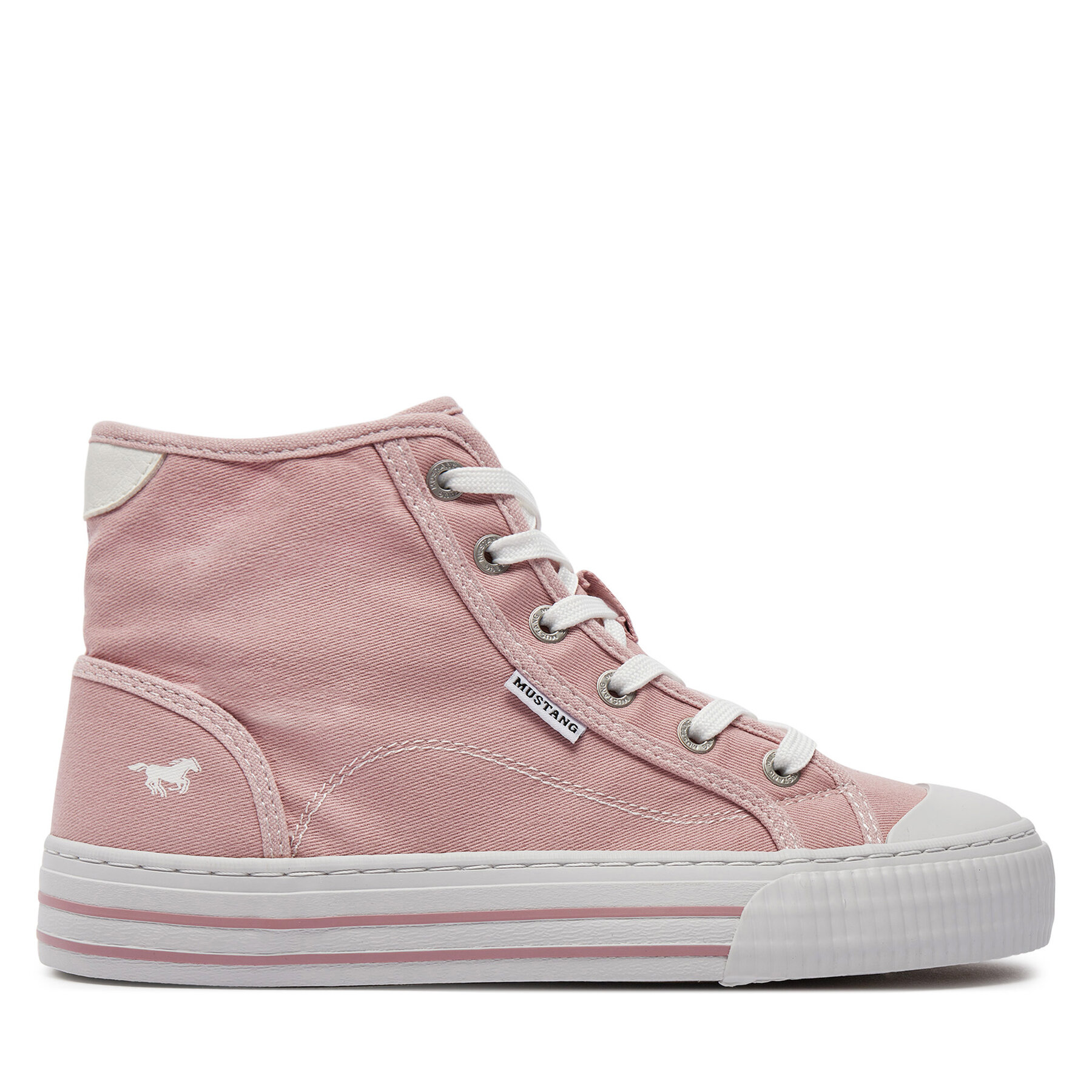 Sneakers aus Stoff Mustang 1420504 Rosa von mustang